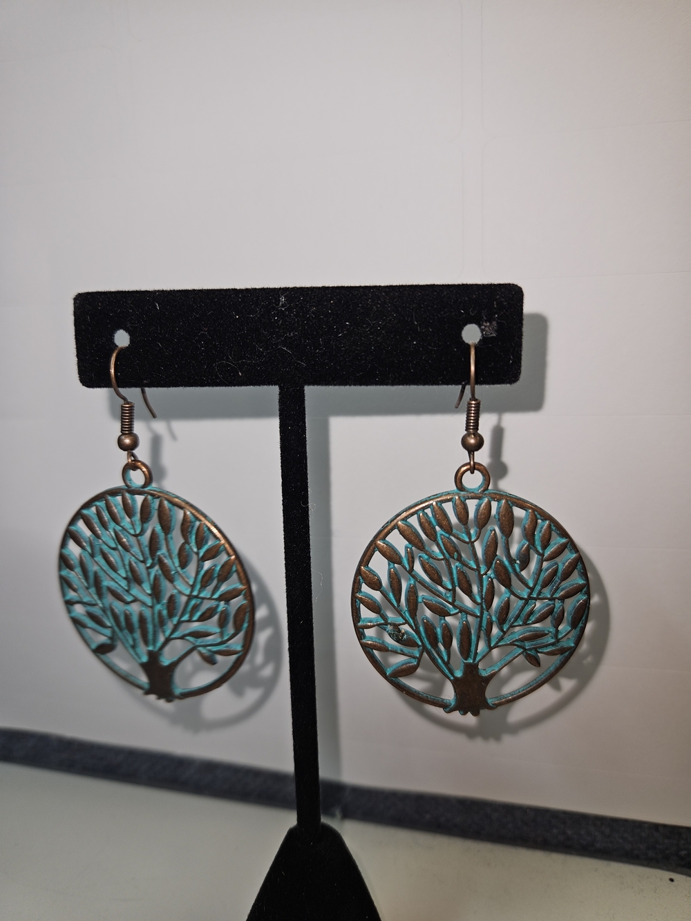Tree of Life Dangle Earrings in Turquoise and Bronze - Women Jewelry Earrings